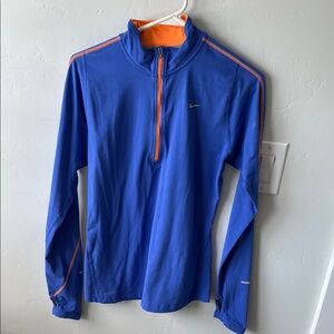 Nike Blue and Orange Lightweight Shirt Jacket